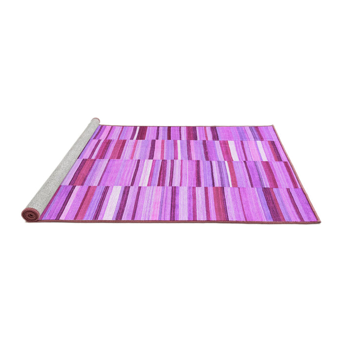 Sideview of Machine Washable Southwestern Purple Country Area Rugs, wshcon653pur