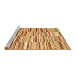 Sideview of Machine Washable Southwestern Brown Country Rug, wshcon653brn