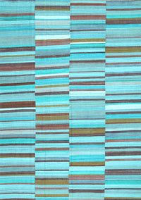 Southwestern Light Blue Country Rug, con653lblu