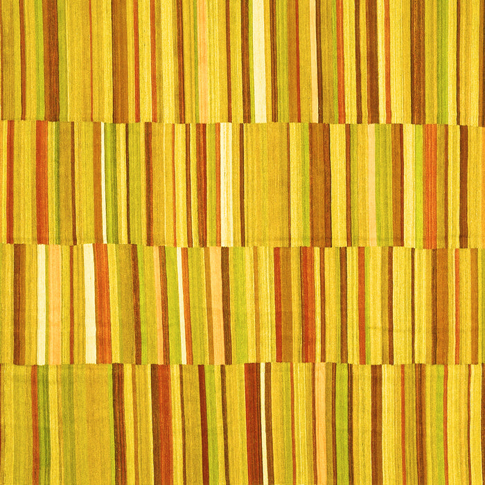 Square Southwestern Yellow Country Rug, con653yw