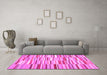 Machine Washable Southwestern Pink Country Rug in a Living Room, wshcon653pnk