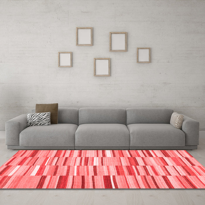 Country Red Washable Rugs