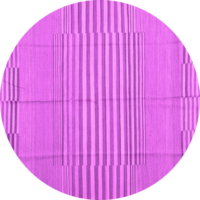Round Machine Washable Abstract Pink Contemporary Rug, wshcon654pnk