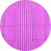 Round Machine Washable Abstract Pink Contemporary Rug, wshcon654pnk