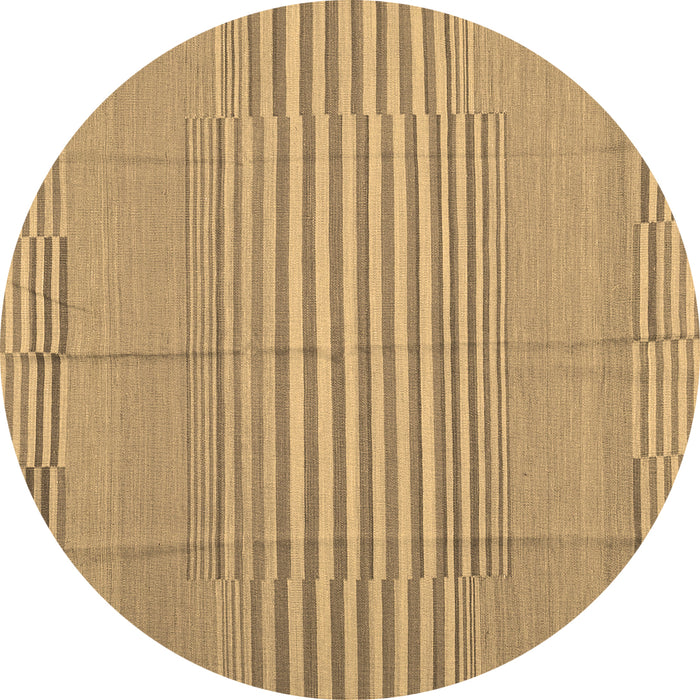 Round Machine Washable Abstract Brown Contemporary Rug, wshcon654brn