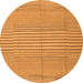 Square Abstract Orange Contemporary Rug, con654org