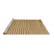 Sideview of Machine Washable Abstract Brown Contemporary Rug, wshcon654brn