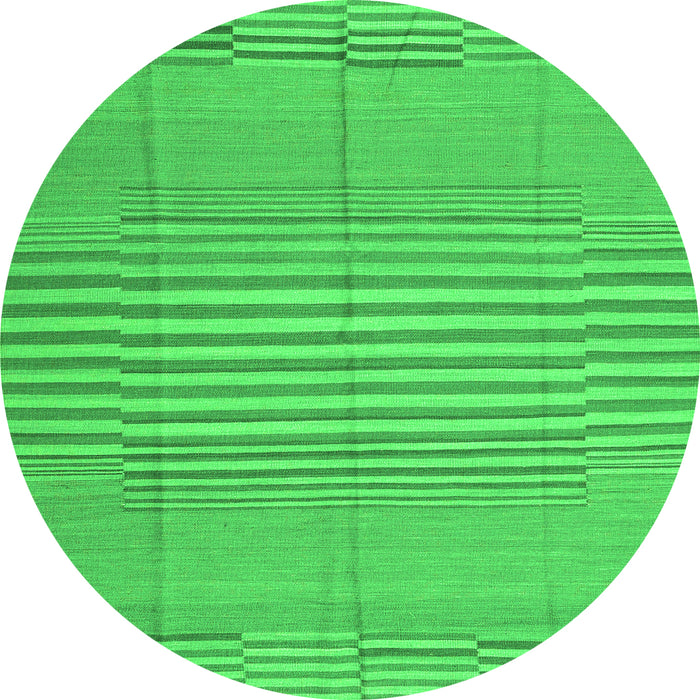 Square Abstract Green Contemporary Rug, con654grn