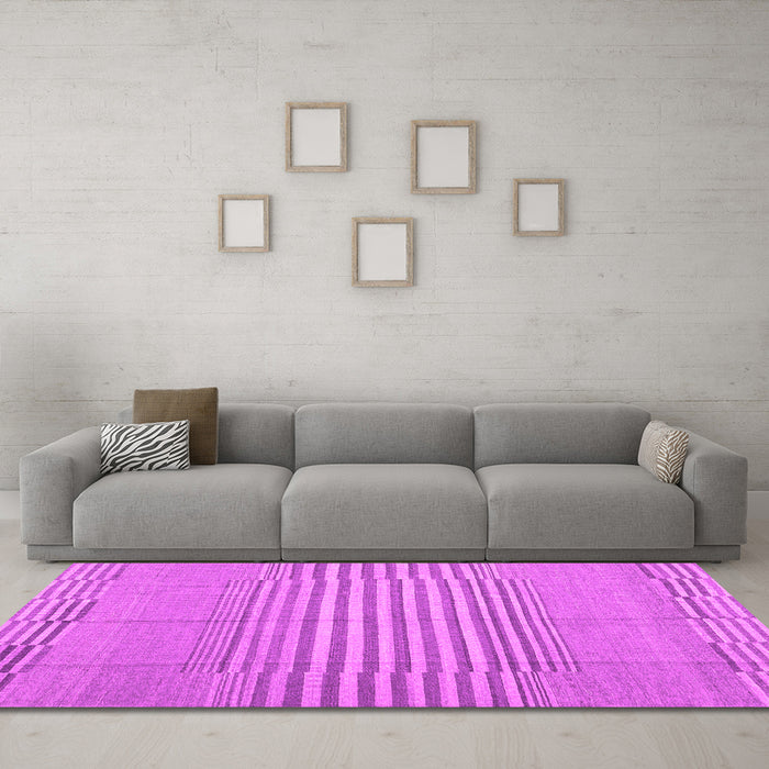 Machine Washable Abstract Pink Contemporary Rug in a Living Room, wshcon654pnk
