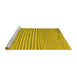 Sideview of Machine Washable Abstract Yellow Contemporary Rug, wshcon654yw