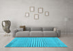 Machine Washable Abstract Light Blue Contemporary Rug in a Living Room, wshcon654lblu