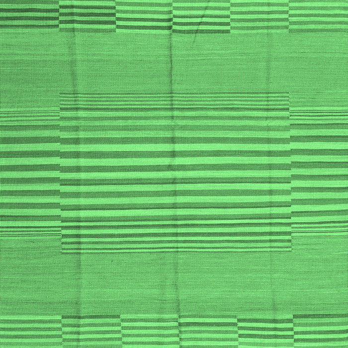 Square Machine Washable Abstract Emerald Green Contemporary Area Rugs, wshcon654emgrn