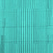 Square Abstract Turquoise Contemporary Rug, con654turq