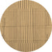 Round Abstract Brown Contemporary Rug, con654brn