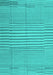 Machine Washable Abstract Turquoise Contemporary Area Rugs, wshcon654turq