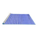 Sideview of Machine Washable Abstract Blue Contemporary Rug, wshcon654blu