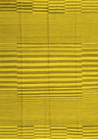 Abstract Yellow Contemporary Rug, con654yw