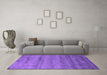 Machine Washable Abstract Purple Contemporary Area Rugs in a Living Room, wshcon655pur