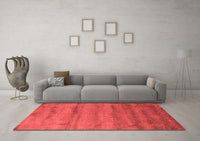 Machine Washable Abstract Red Contemporary Rug, wshcon655red