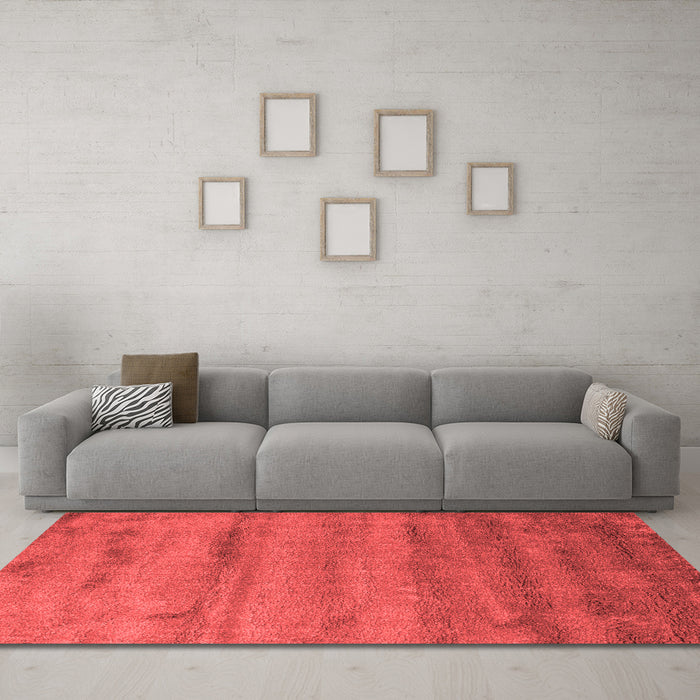 Contemporary Red Washable Rugs