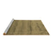Sideview of Machine Washable Abstract Brown Contemporary Rug, wshcon655brn