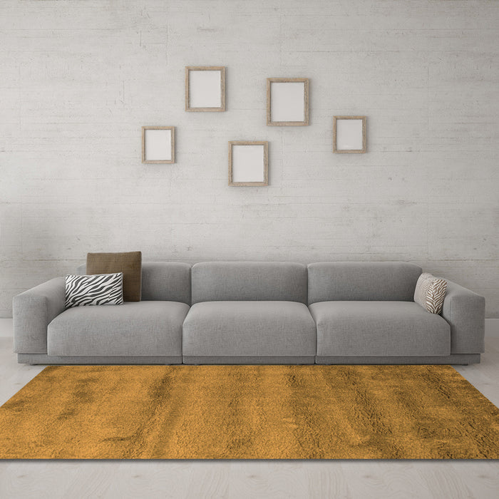 Machine Washable Abstract Orange Contemporary Area Rugs in a Living Room, wshcon655org