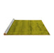 Sideview of Machine Washable Abstract Yellow Contemporary Rug, wshcon655yw