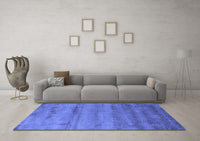 Machine Washable Abstract Blue Contemporary Rug, wshcon655blu
