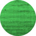 Square Abstract Green Contemporary Rug, con655grn