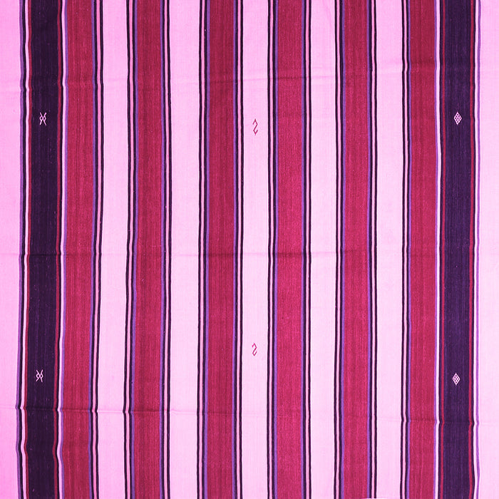 Square Machine Washable Oriental Pink Traditional Rug, wshcon656pnk