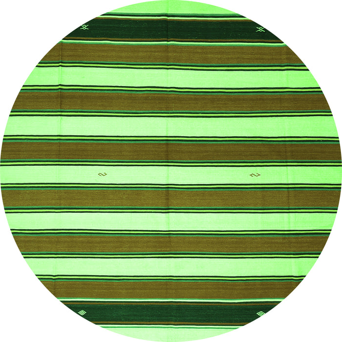 Square Oriental Green Traditional Rug, con656grn