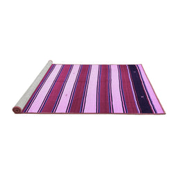 Sideview of Machine Washable Oriental Purple Traditional Area Rugs, wshcon656pur