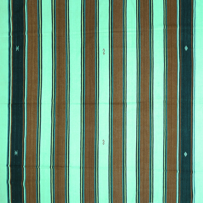 Square Oriental Turquoise Traditional Rug, con656turq