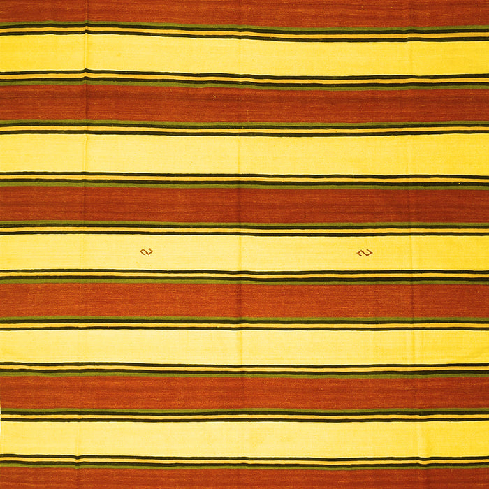 Machine Washable Oriental Yellow Traditional Rug, wshcon656yw