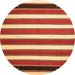 Square Oriental Orange Traditional Rug, con656org