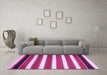 Machine Washable Oriental Pink Traditional Rug in a Living Room, wshcon656pnk