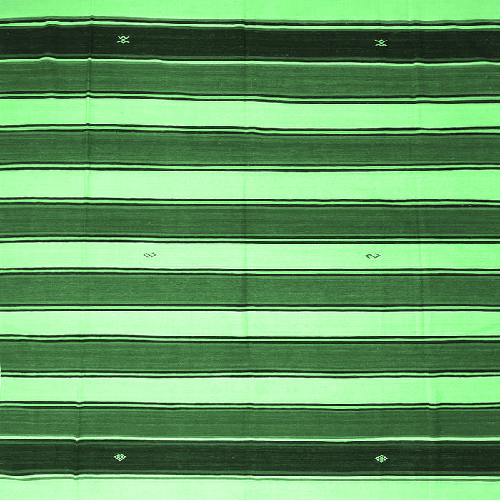 Square Oriental Emerald Green Traditional Rug, con656emgrn