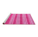 Sideview of Machine Washable Oriental Pink Traditional Rug, wshcon657pnk