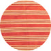 Square Oriental Orange Traditional Rug, con657org