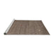 Serging Thickness of Machine Washable Contemporary Brown Rug, wshcon658