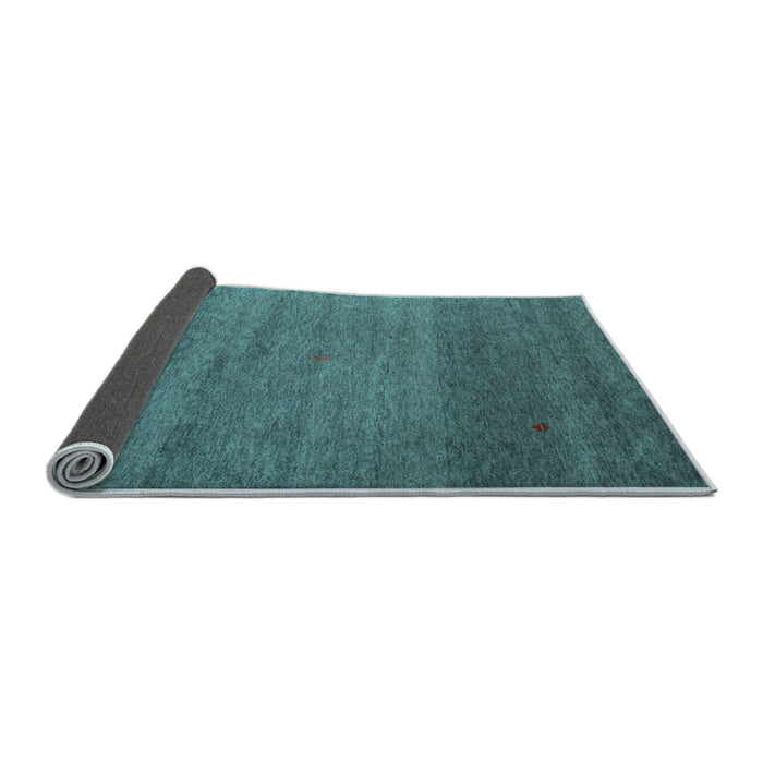 Sideview of Abstract Light Blue Contemporary Rug, con658lblu