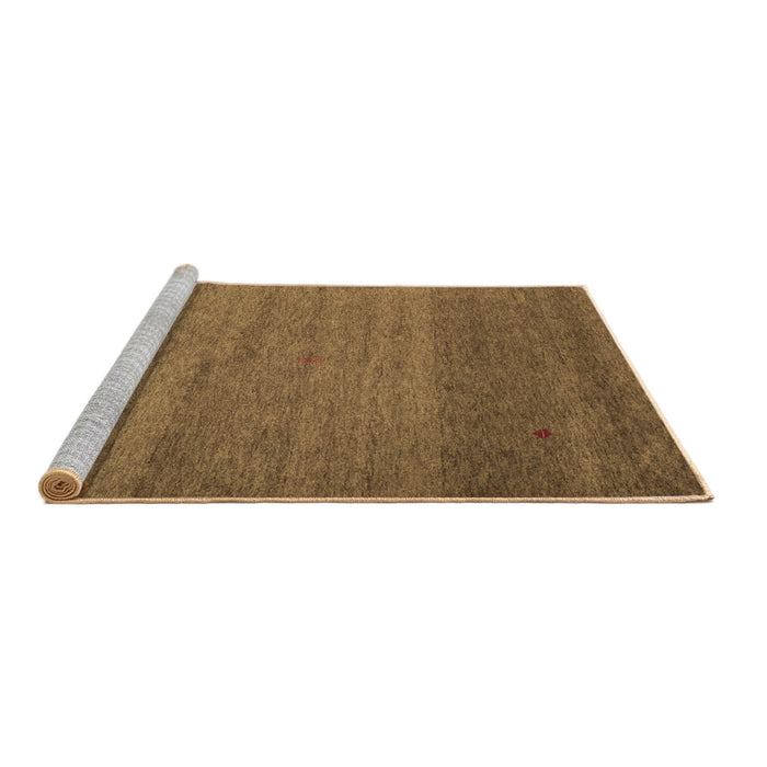 Sideview of Machine Washable Abstract Brown Contemporary Rug, wshcon658brn