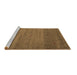 Sideview of Machine Washable Abstract Brown Contemporary Rug, wshcon658brn