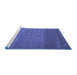 Sideview of Machine Washable Abstract Blue Contemporary Rug, wshcon658blu