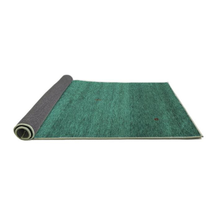 Sideview of Abstract Turquoise Contemporary Rug, con658turq