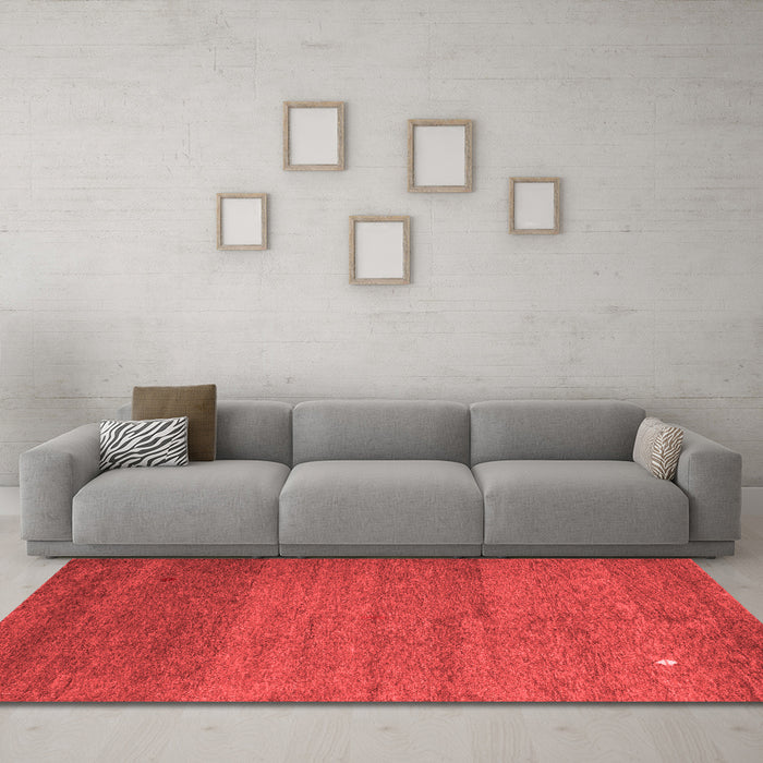 Contemporary Red Washable Rugs