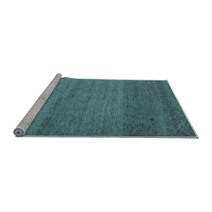 Sideview of Machine Washable Abstract Light Blue Contemporary Rug, wshcon658lblu