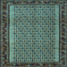 Square Machine Washable Abstract Light Blue Contemporary Rug, wshcon659lblu