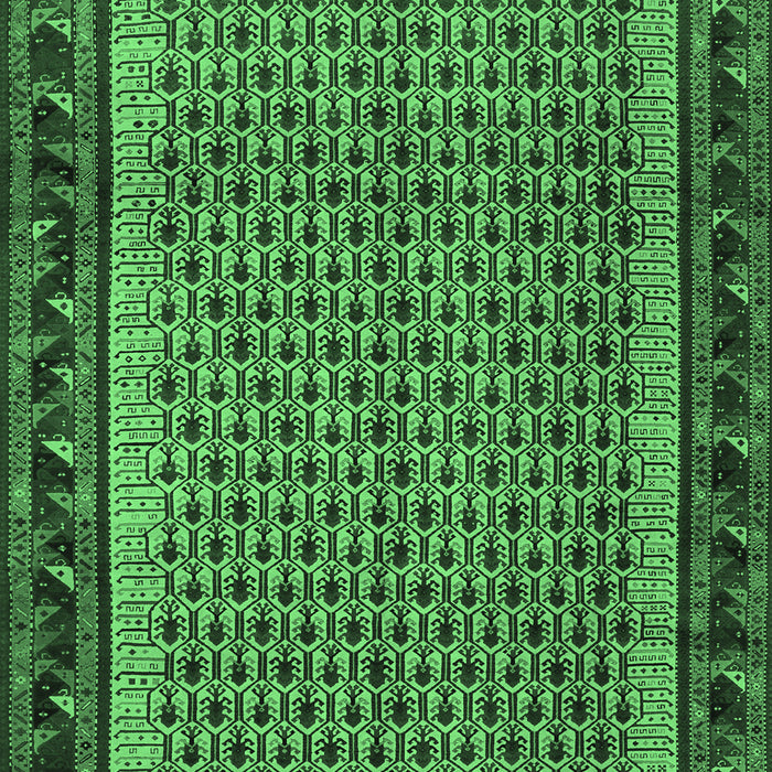 Machine Washable Abstract Emerald Green Contemporary Area Rugs, wshcon659emgrn