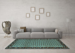 Machine Washable Abstract Light Blue Contemporary Rug in a Living Room, wshcon659lblu